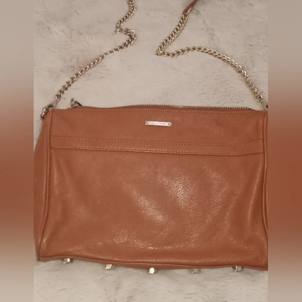Rebecca Minkoff Leather Classic Casual Gold Hardwear Convertible Chain Crossbody